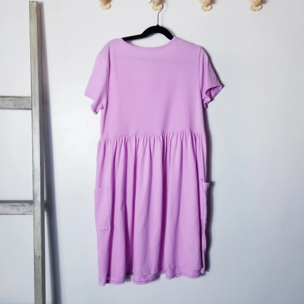 WONDER NATION GIRL'S DRESS WITH POCKETS SIZE LARGE 10/12 PLUS